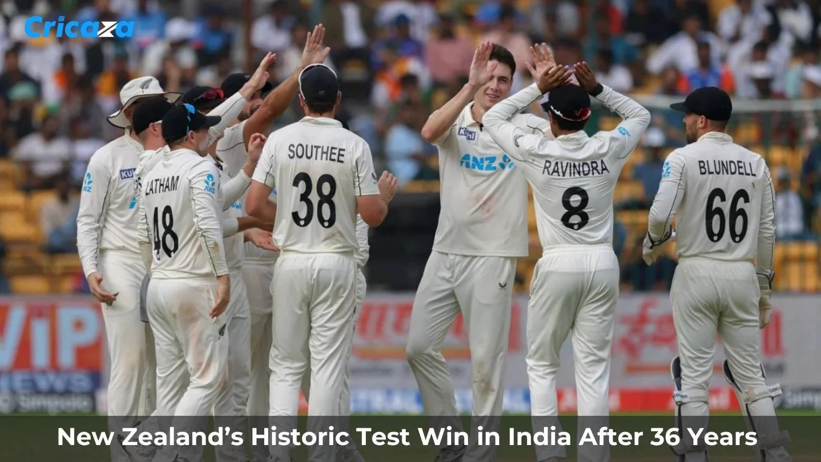 New Zealand’s Historic Test Win in India After 36 Years
