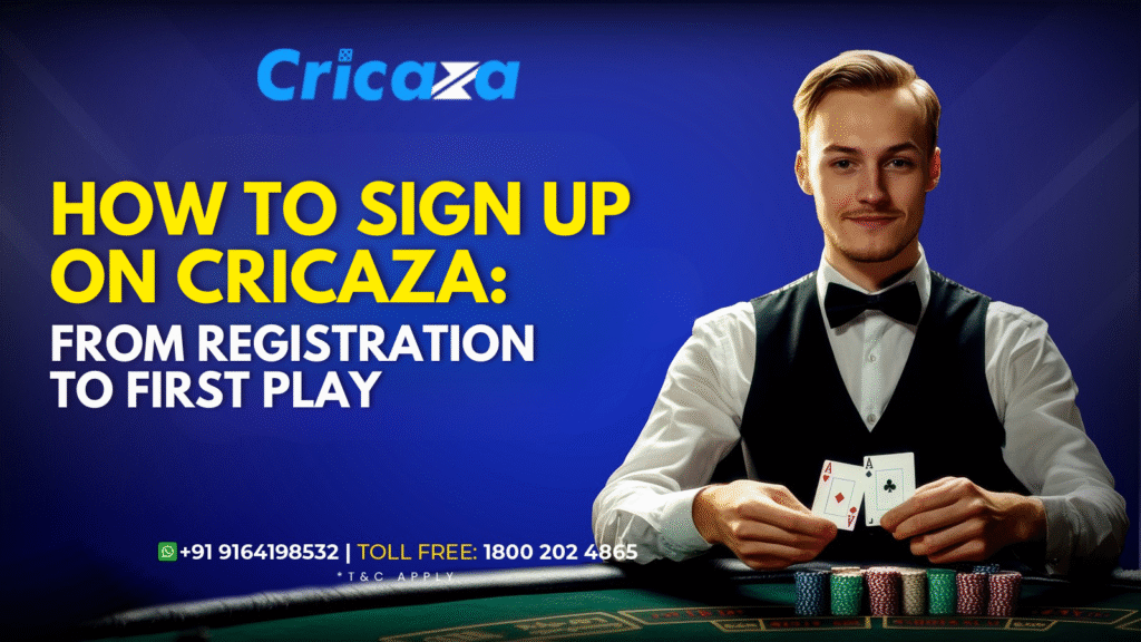 How to Sign Up on Cricaza from registration to first play
