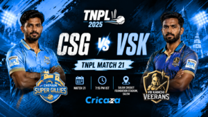 CSG vs VSK TNPL Match 21 setup on Cricaza
