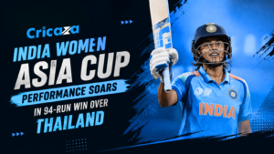 India Women celebrate their 94-run win over Thailand in the Asia Cup