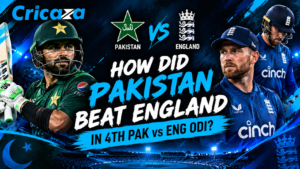 Shadab Khan celebrates his century against England